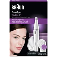 Braun Face 830 - Depiladora facial con cepillo de limpieza- color blanco